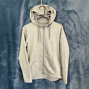 Nike Dri-Fit Heather Gray Light wieght Full Zip Sweater Womans Size Medium